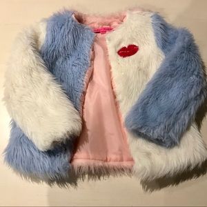 Betsey Johnson faux fur coat